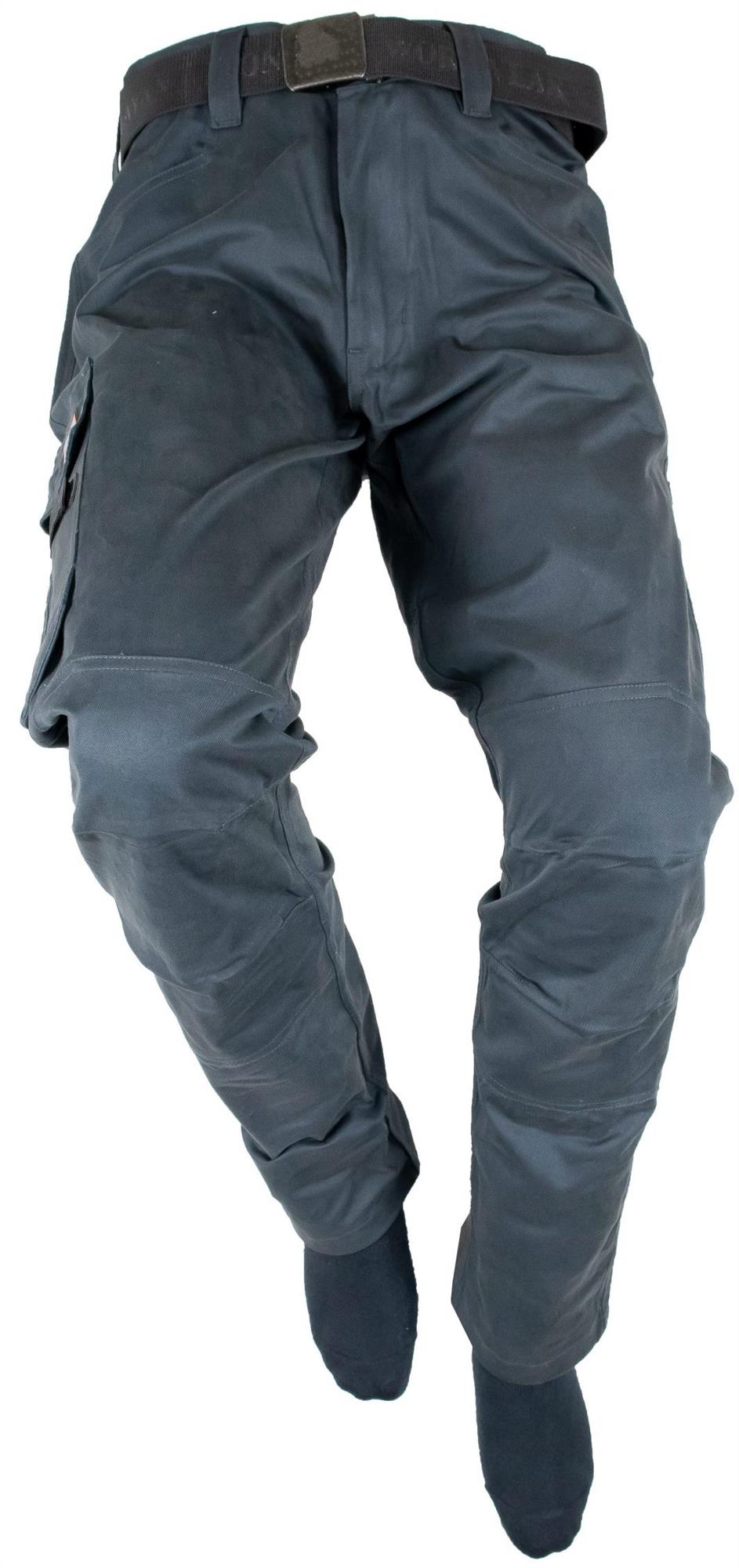 Unbreakable Reflex black stretch cotton multi-pocket work trouser