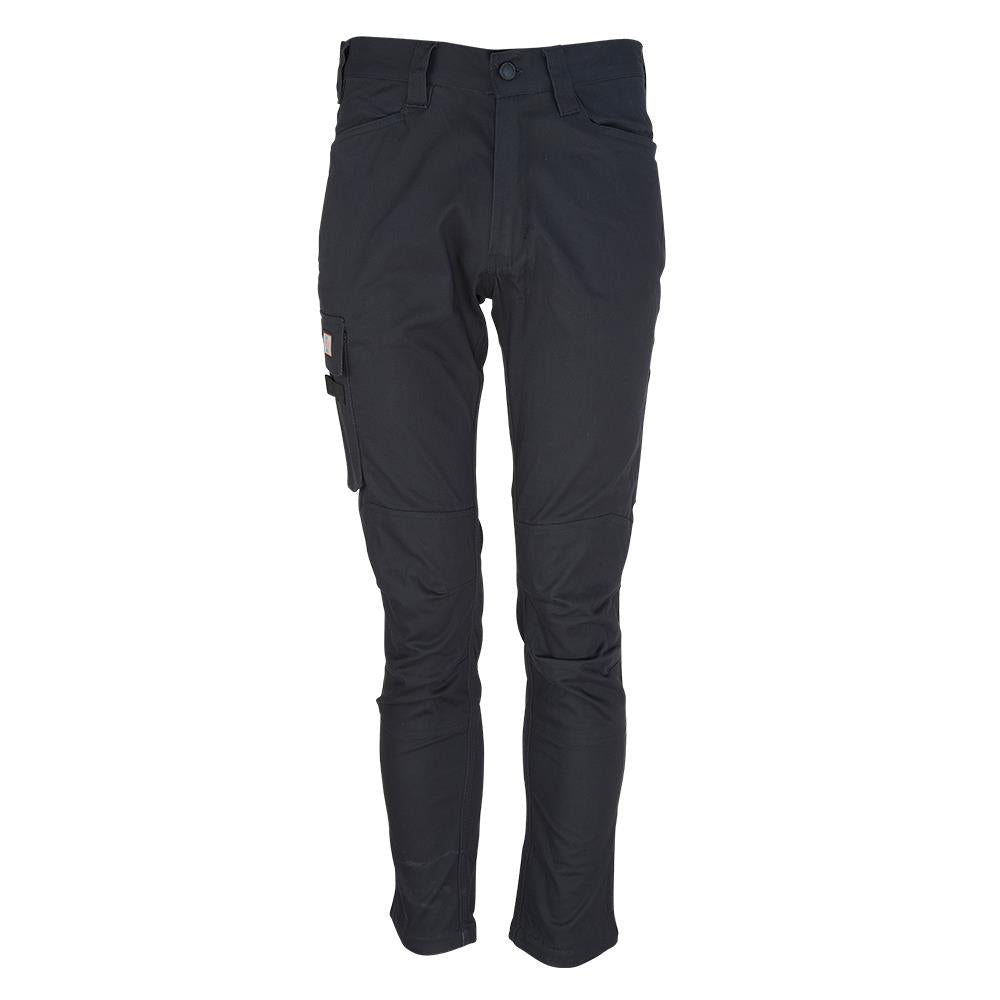 Unbreakable Reflex black stretch cotton multi-pocket work trouser