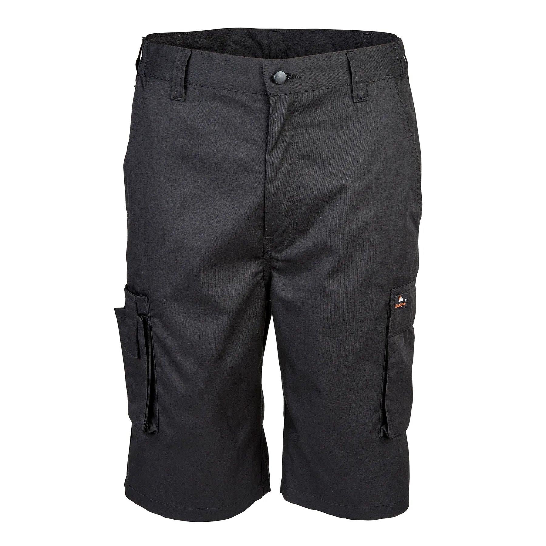 Himalayan Icon Basic black combat cargo pocket work shorts H827