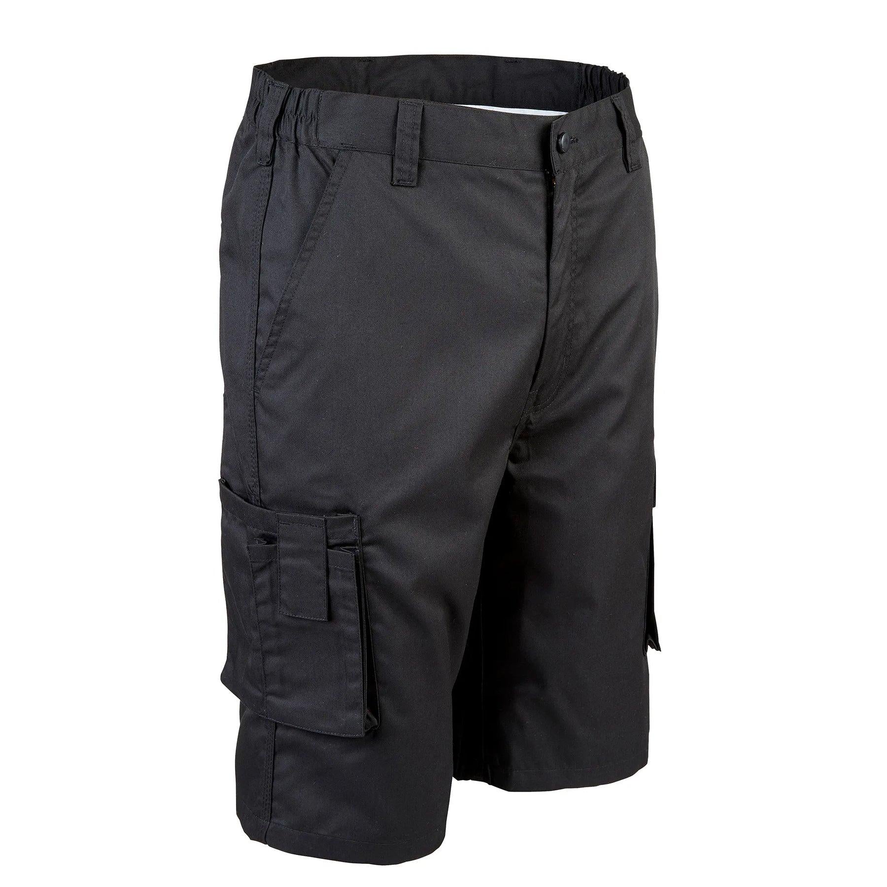 Himalayan Icon Basic black combat cargo pocket work shorts H827