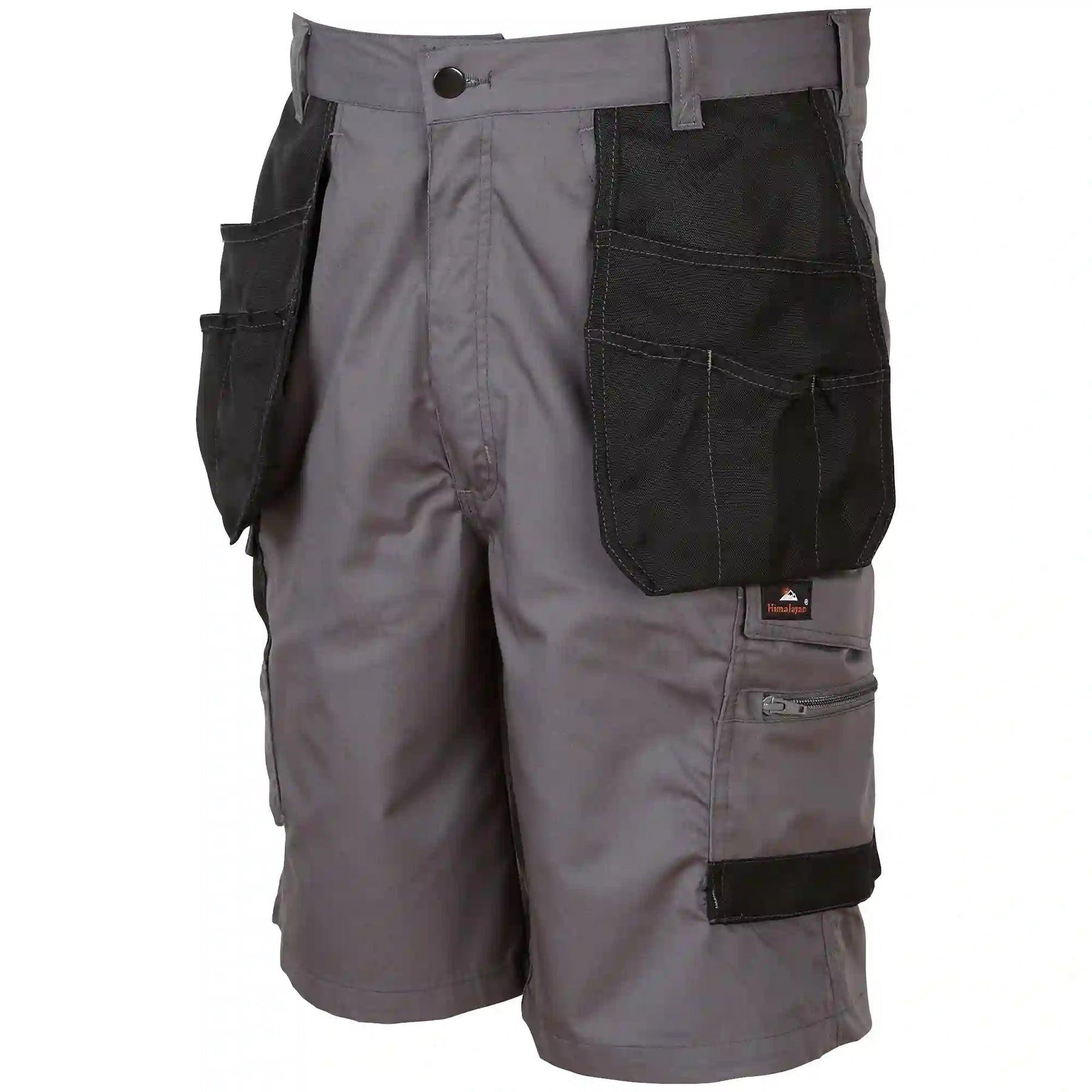 Himalayan Icon grey combat cargo holster pocket work shorts H817