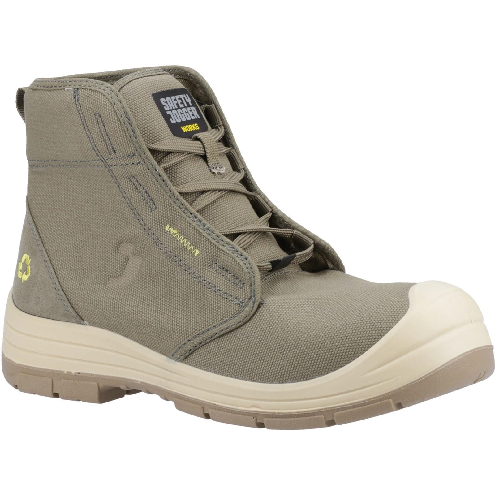 Safety Jogger ECODESERT S1P MID khaki steel toe/midsole work safety boots