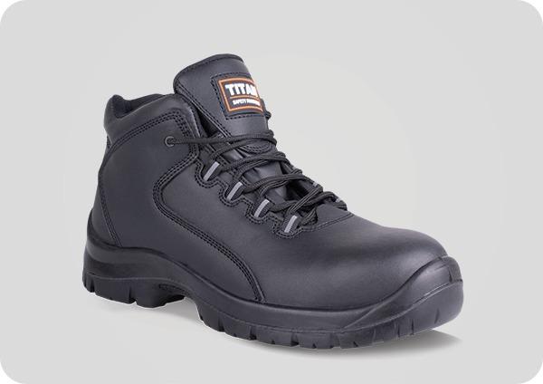 Titan Hiker S3 black unisex steel toe/midsole safety hiker boot