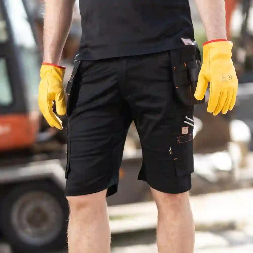 Unbreakable Reflex Pro black stretch holster work shorts U236