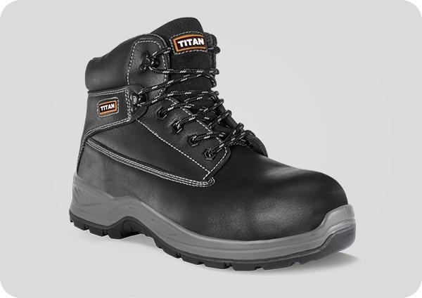 Titan Holton S3 black leather steel toe/midsole safety work boot