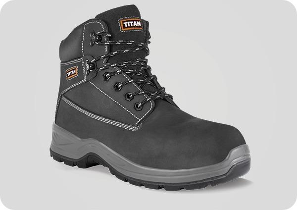 Titan Holton S3 black nubuck steel toe/midsole safety work boot