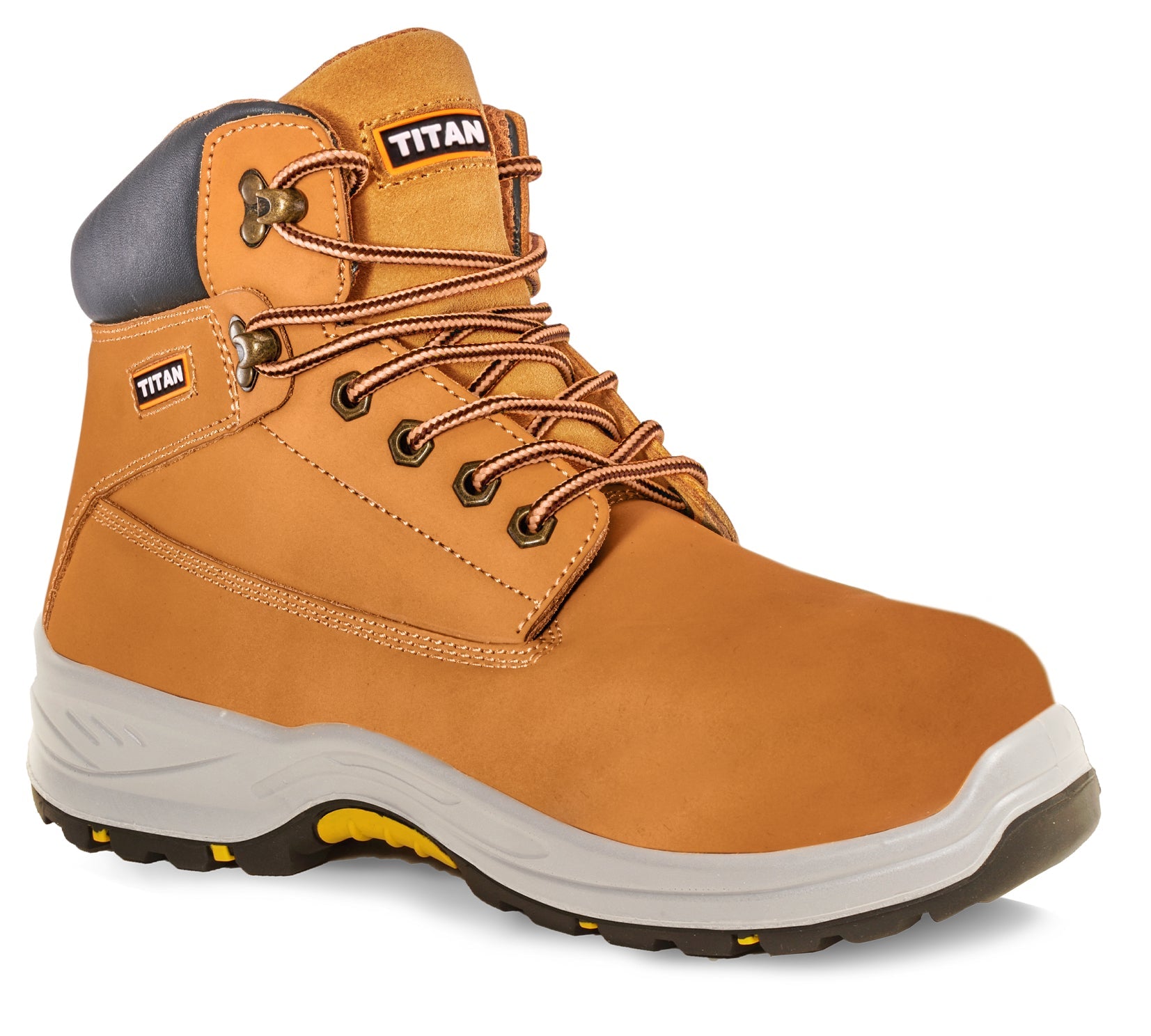 Titan Holton S3 honey nubuck steel toe/midsole safety work boot