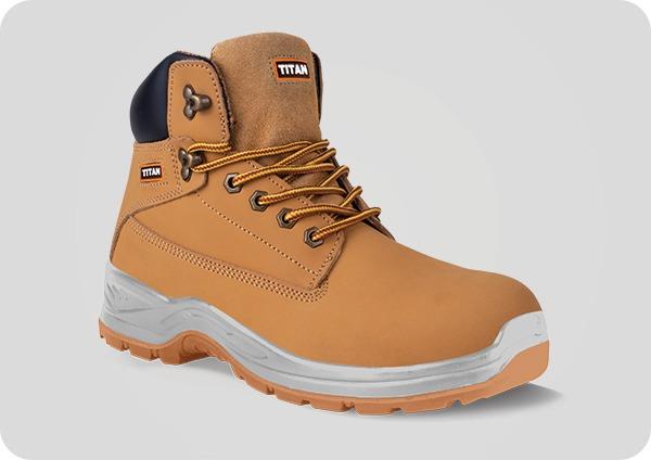 Titan Holton S3 honey nubuck steel toe/midsole safety work boot