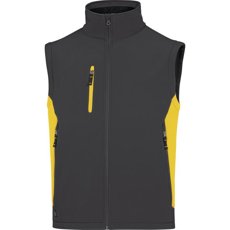 Delta Plus MYSEN2 grey/yellow detachable sleeves softshell jacket