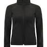 B & C black ladies hooded soft-shell