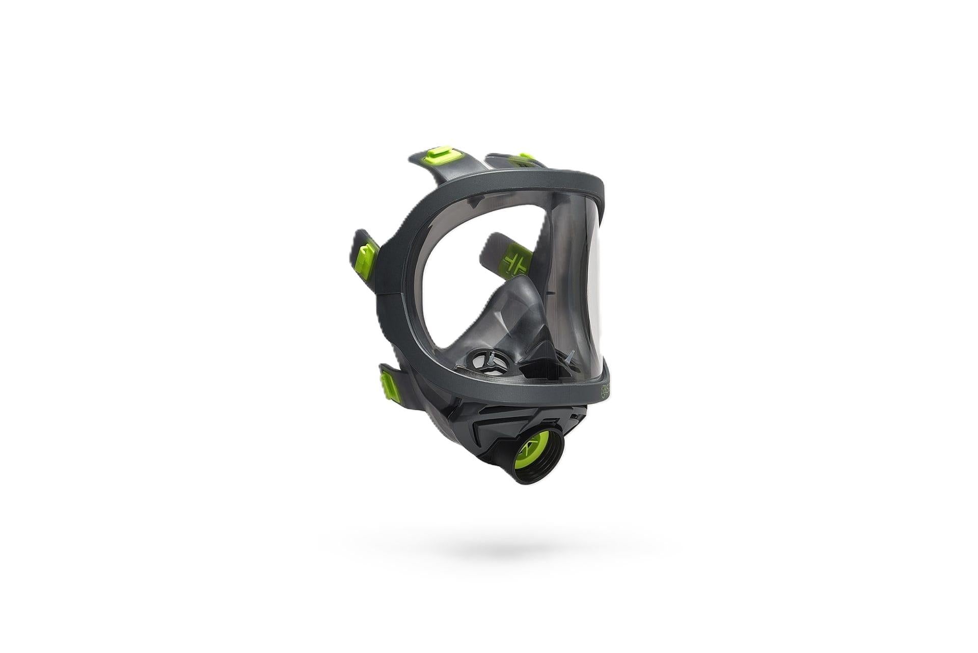 BLS glass chemical visor rubber full face mask with DIN40 thread connector