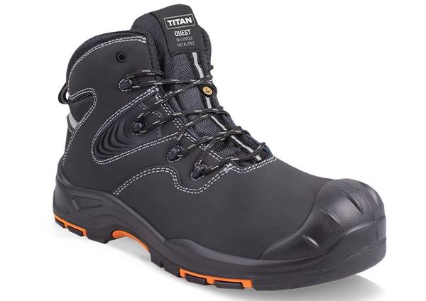 Titan Quest S7 unisex waterproof metal free toe cap/midsole safety work boot