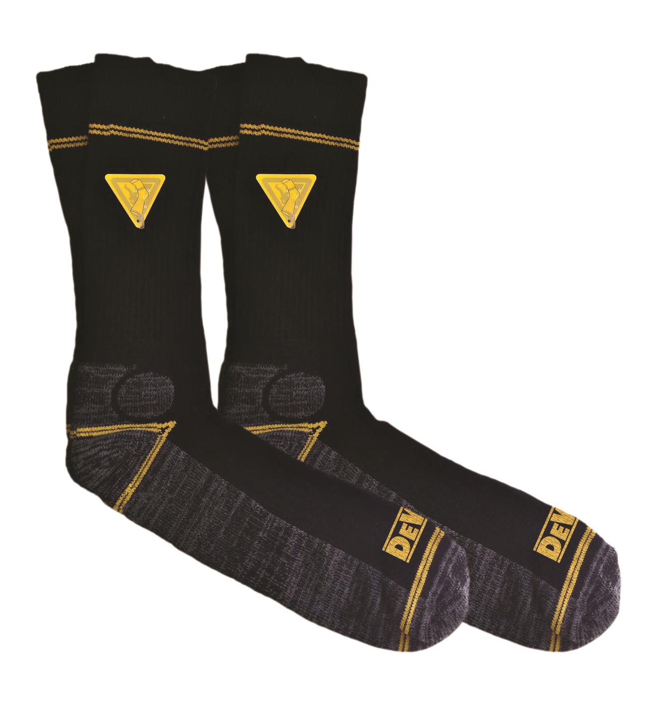 DeWALT Hydro black comfort work socks size 7-11 (2 pair pack)
