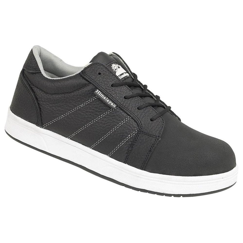 HIMALAYAN 5125 SBP black leather steel toe safety skater trainer with midsole