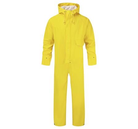 Fort Flex yellow waterproof hooded coverall ideal for fishing/pressure washer/hiking size XXL #320
