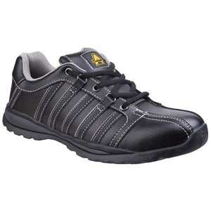 Amblers S1P black leather steel toe-cap/midsole safety trainer shoe #FS50