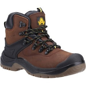 Amblers S3 brown water-resistant steel toe-cap/midsole safety boot #FS197