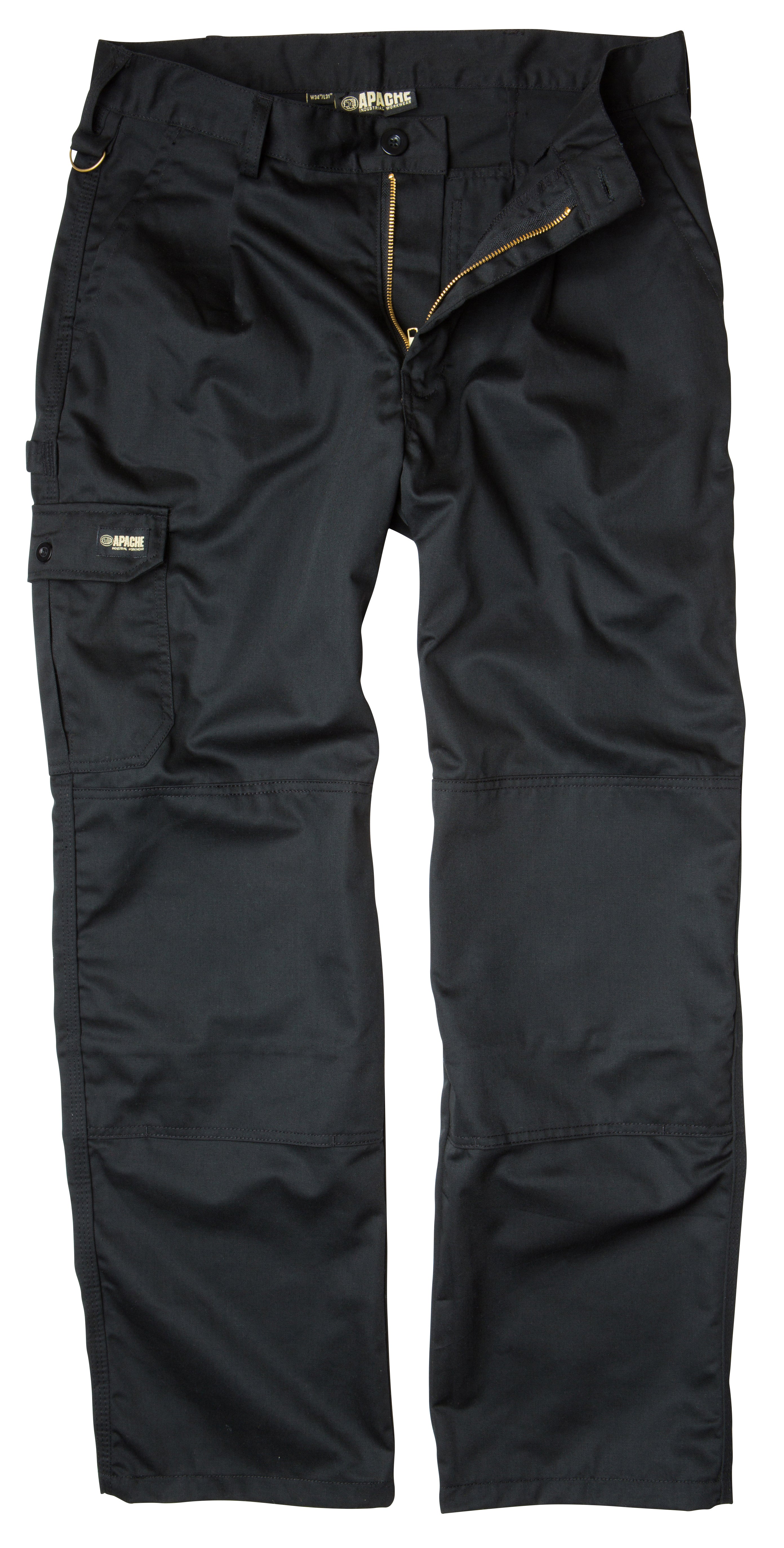 Apache INDUSTRY black polycotton kneepad work cargo trouser