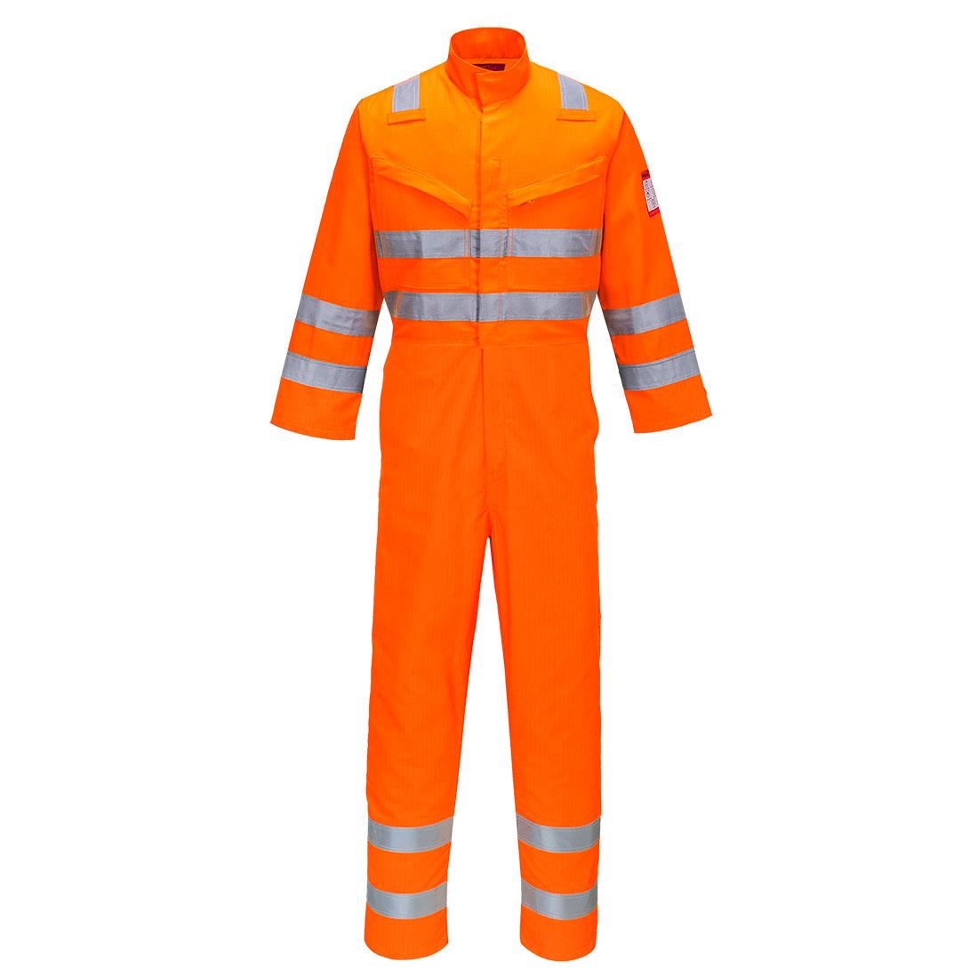 Portwest Araflame flame resistant orange hi vis multi hazard work coverall size medium #AF91