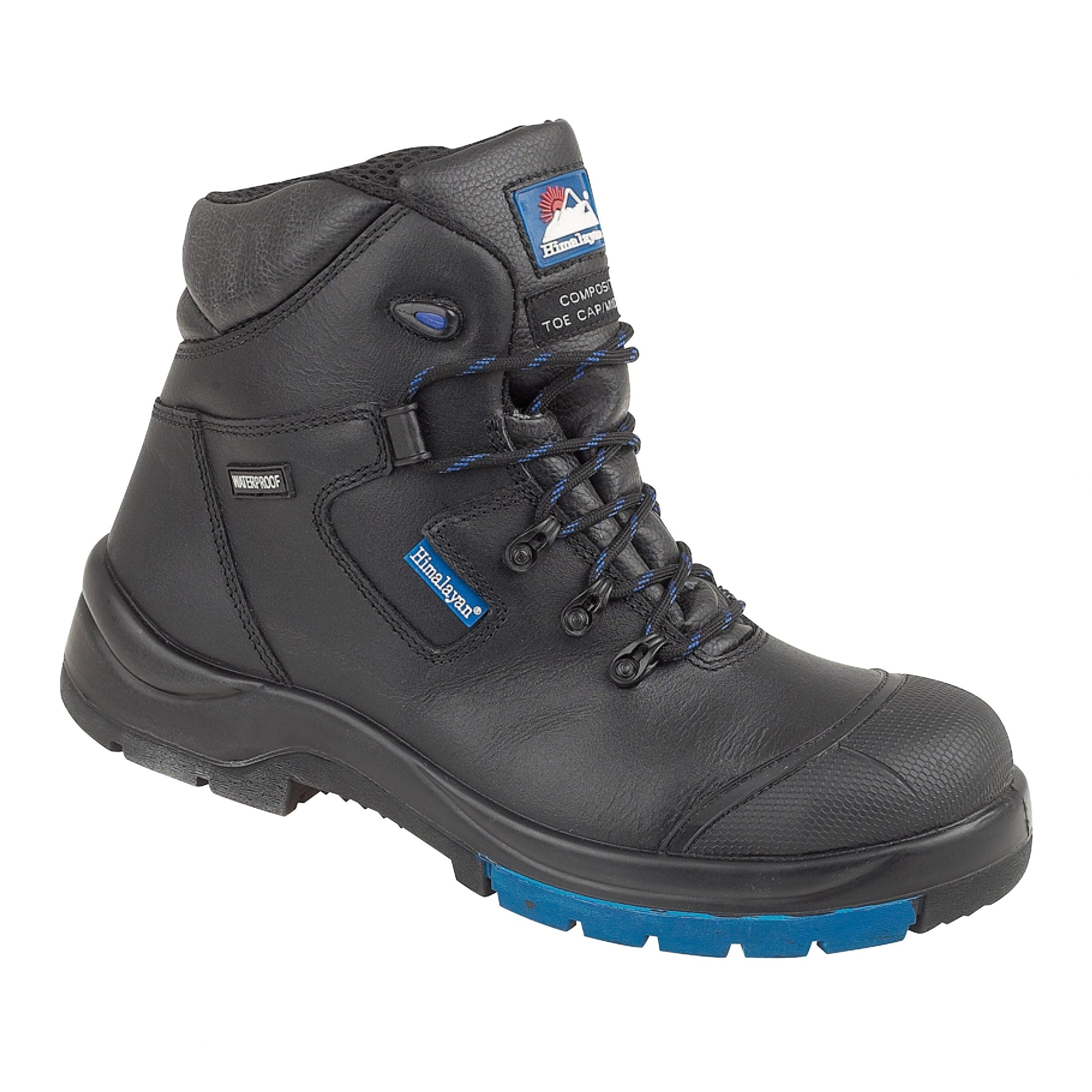 Himalayan S3 black waterproof leather composite toe/midsole safety boot #5160