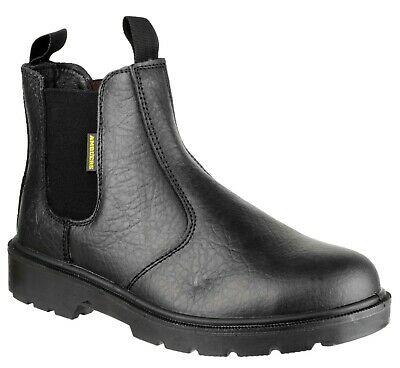 Amblers SBP black leather steel toe/midsole safety dealer work boot #FS116