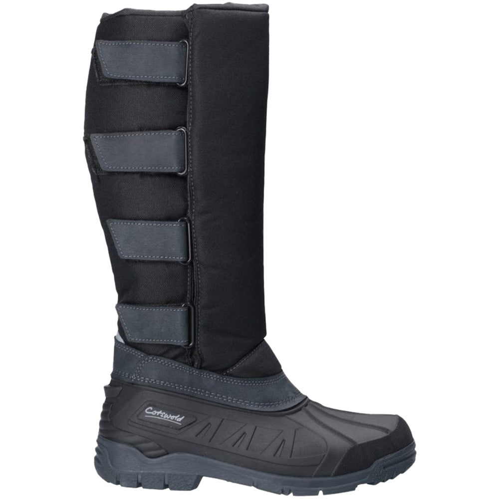 Cotswold Kemble mens black hybrid yard wellington boot