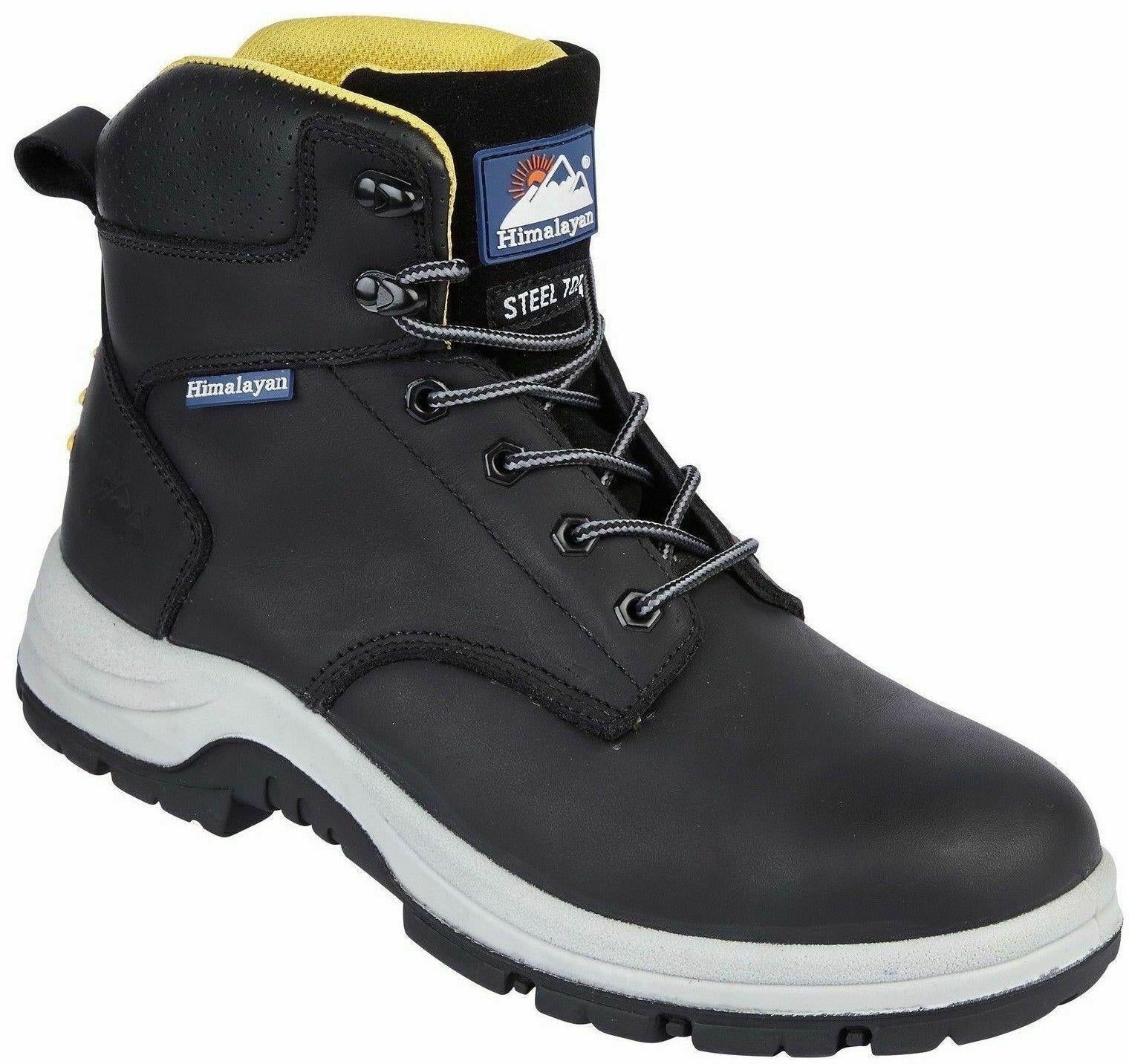 Himalayan S1P black waxy leather steel toe/midsole safety work boot #5240