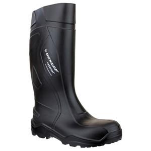 Dunlop Purofort+ black steel toe/midsole safety wellington boot #C762041