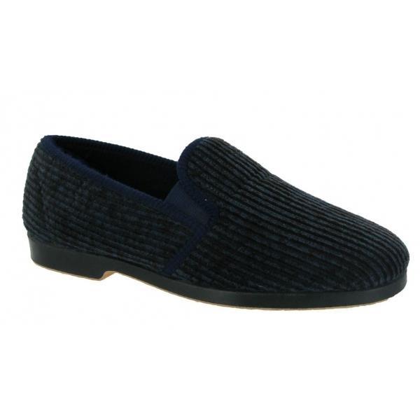 GBS Lonsdale men's blue velour twin-gusset classic slipper