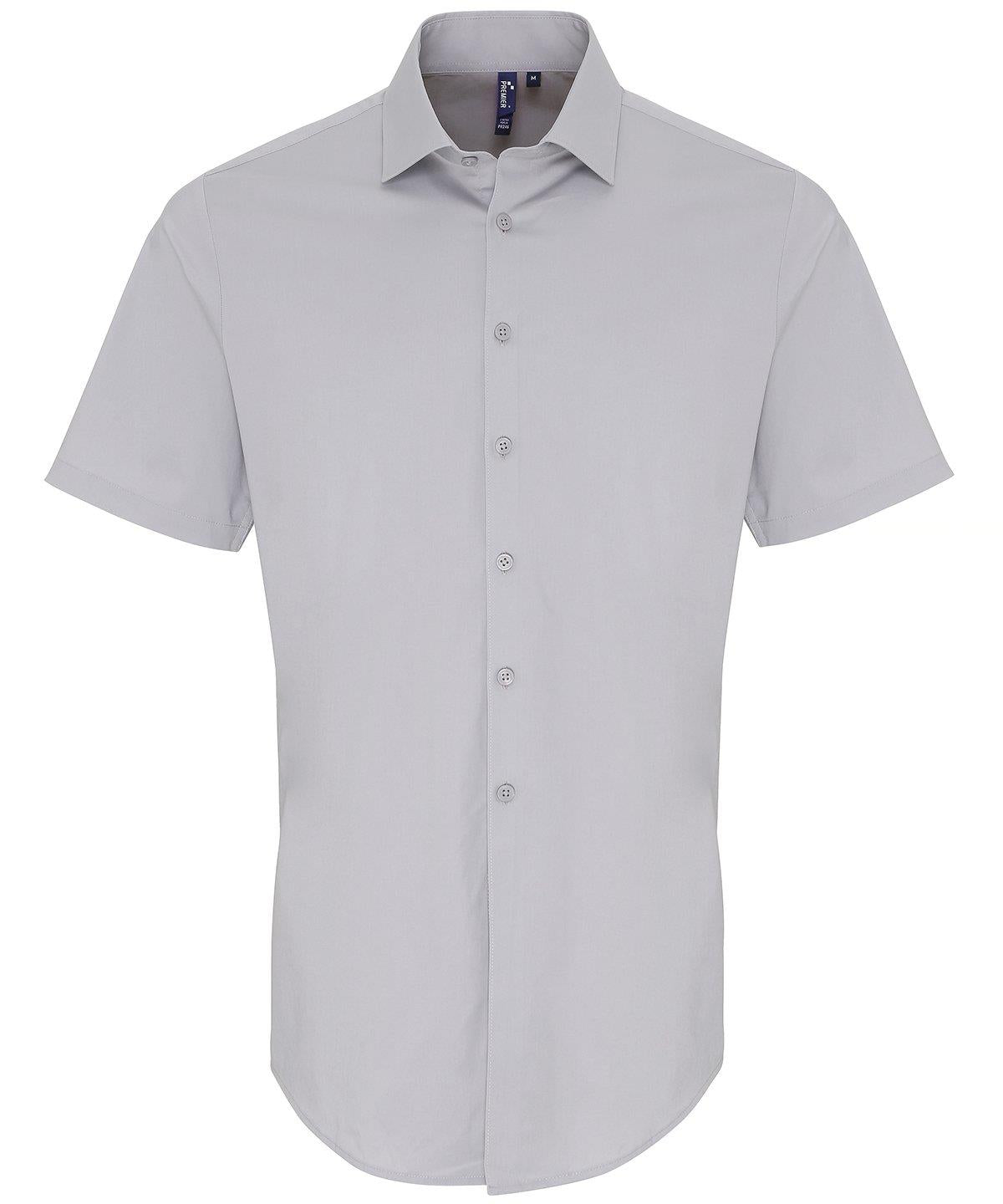 Premier silver stretch fit short sleeve shirt size XXL