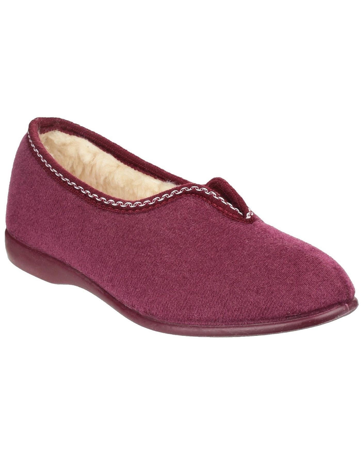 GBS Helsinki women's heather velour faux-fur lined slipper