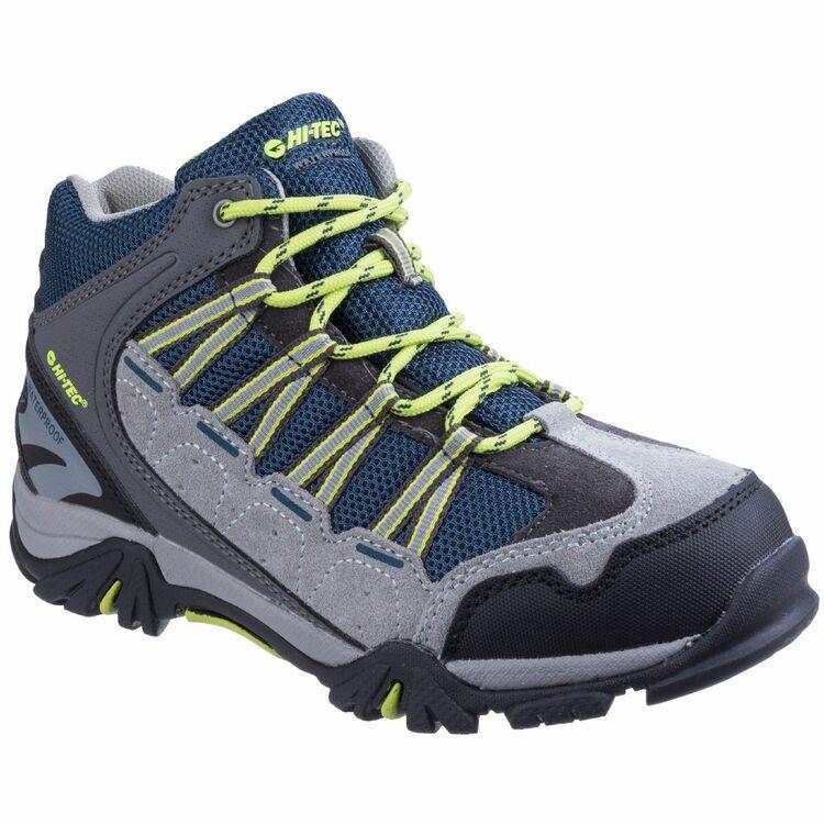 Hi-Tec Forza kid's grey suede/mesh waterproof moisture-wicking hiking boot