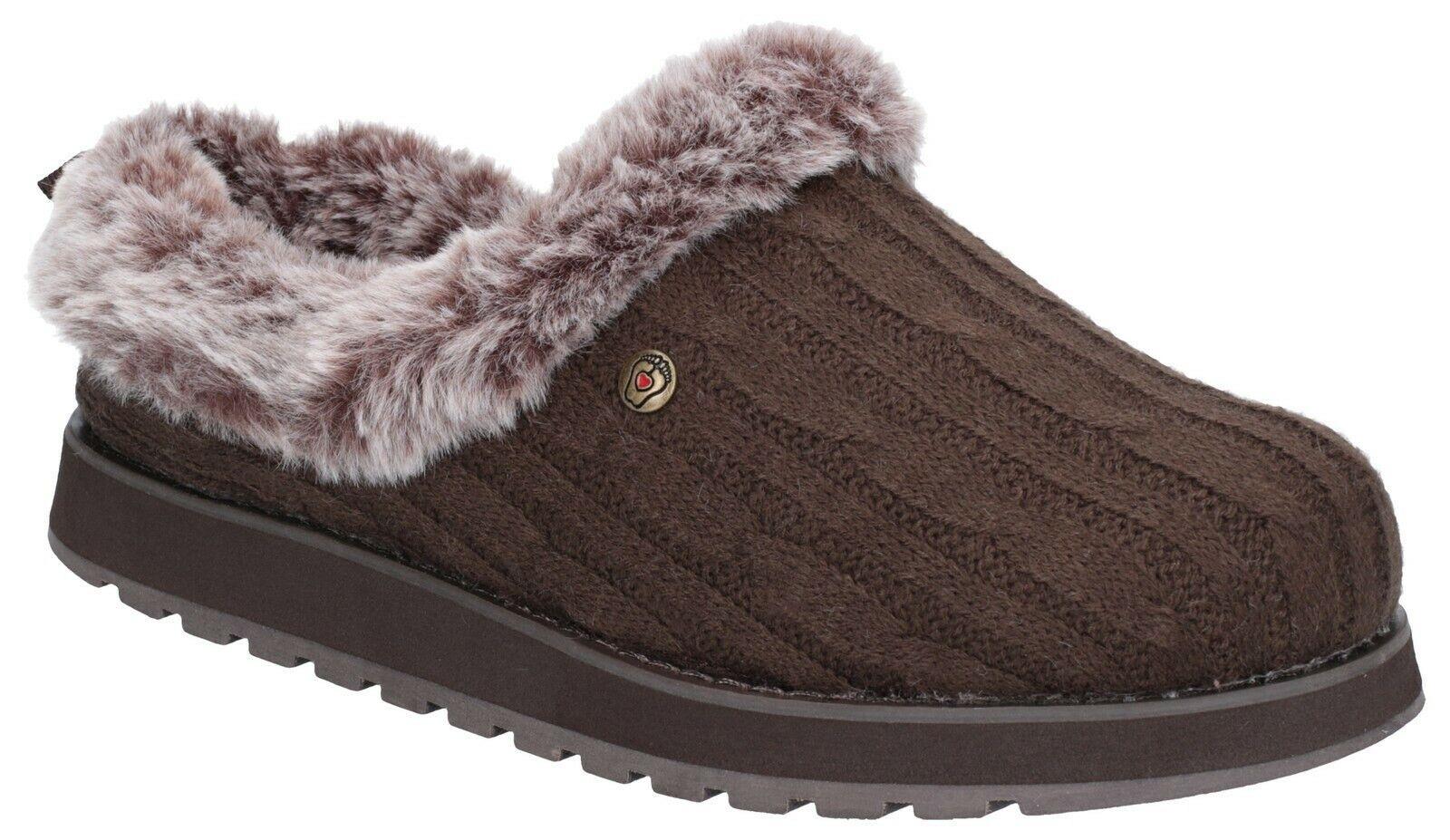 Skechers Bobs Keepsakes Ice Angel women's chocolate mule slipper #SK31204