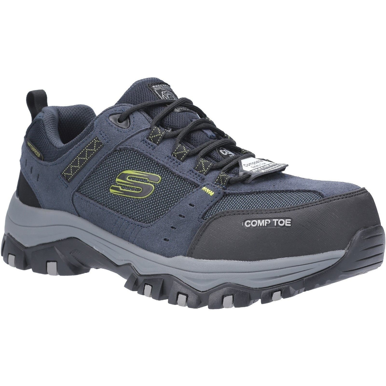 Skechers Greetah SB navy composite toe memory foam work safety trainers #77183EC