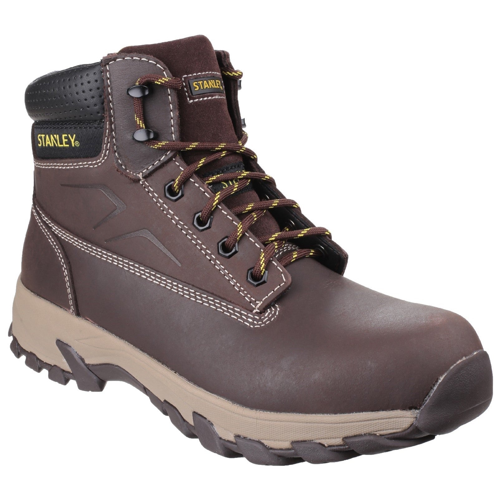 Stanley Tradesman SBP brown leather steel toe-cap/midsole safety boot