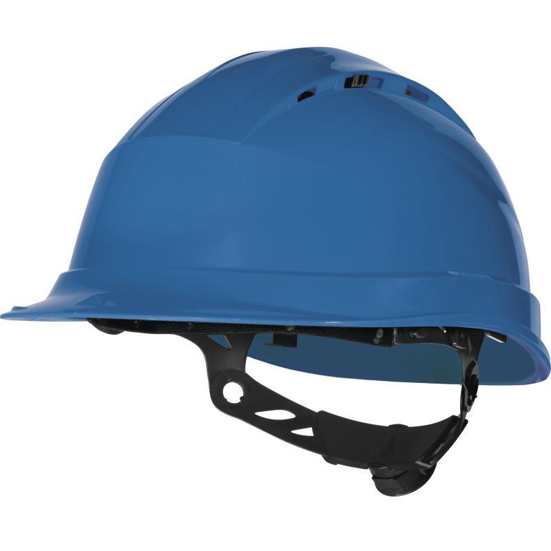 Delta Plus QUARTZ UP IV blue ventilated rotor adjust safety helmet hard hat