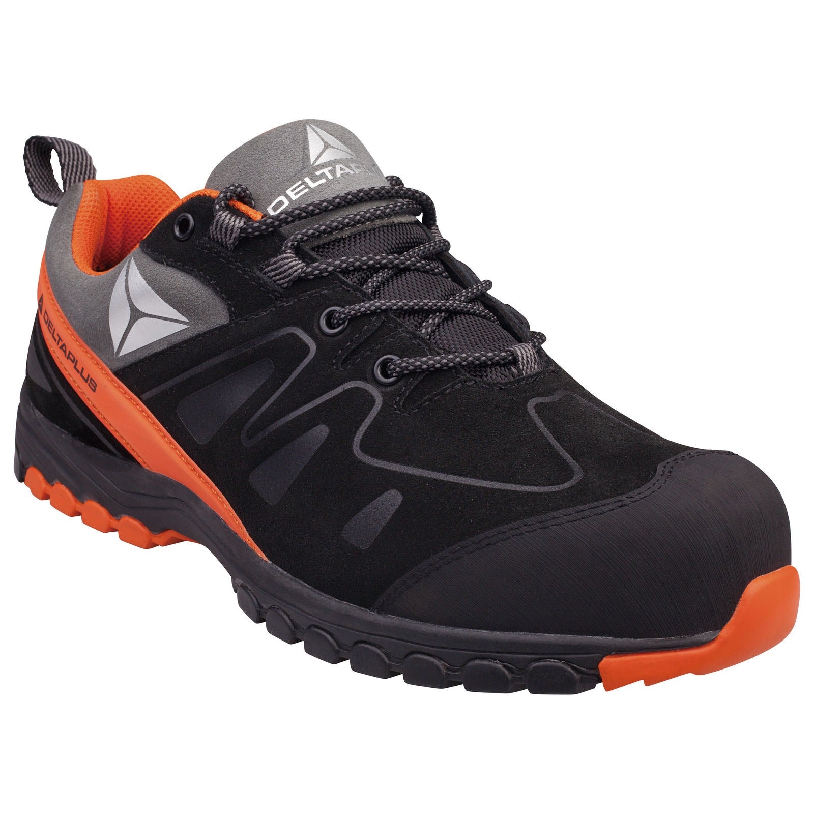 Delta Plus Brooklyn S3 black/orange composite toe/midsole safety trainer shoe