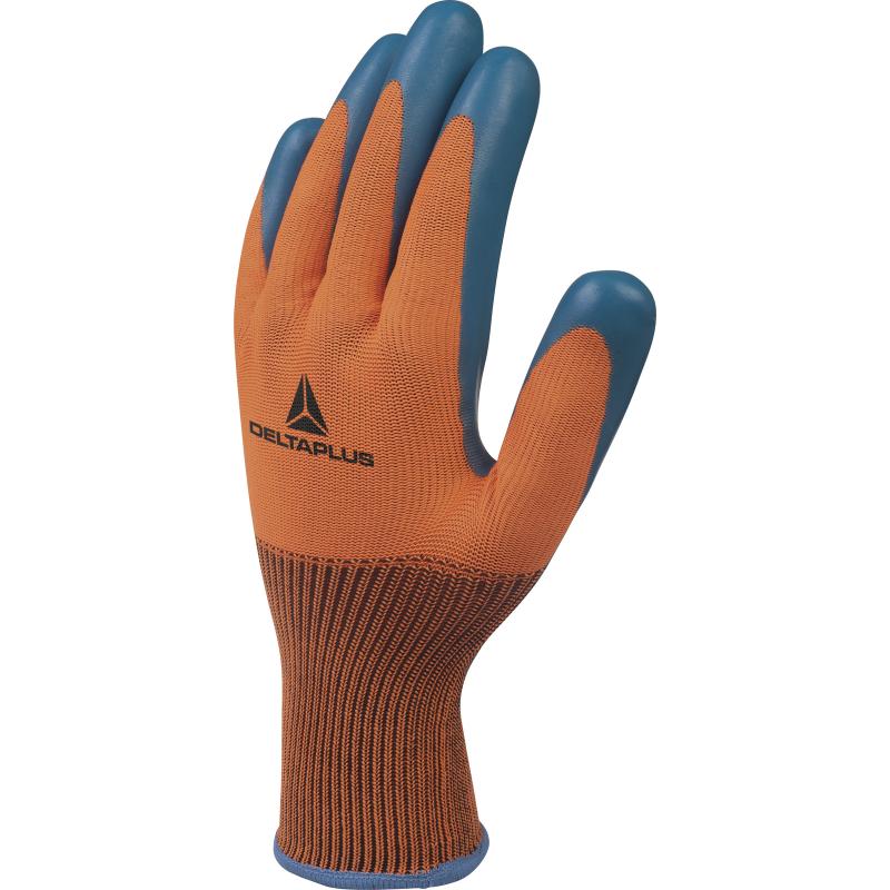 Delta Plus heat and cut latex grip polyester knit work glove VE733