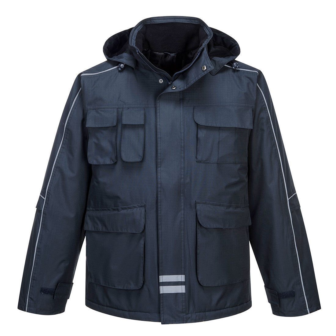 Portwest waterproof warm-lined RipStop multi-pocket Parka coat size small #S563