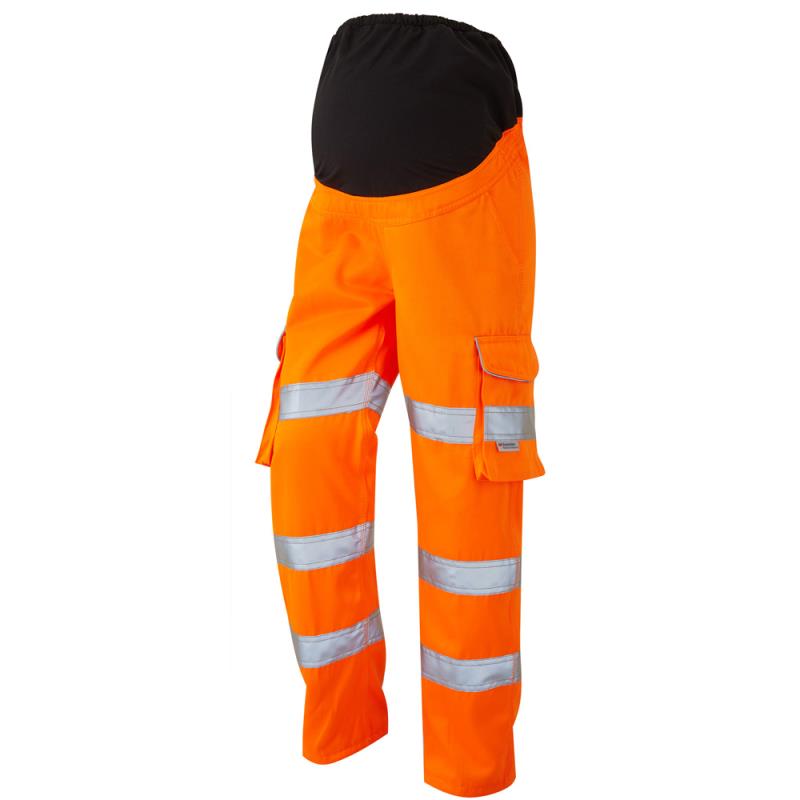 Leo Verity maternity high visibility ISO 20471:2 RIS3279 polycotton work cargo trouser