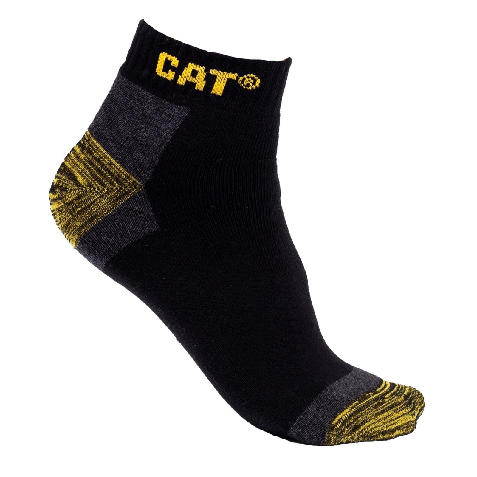 Caterpillar CAT Premium trainer reinforced toe/heel work sneaker sock - 3 pairs