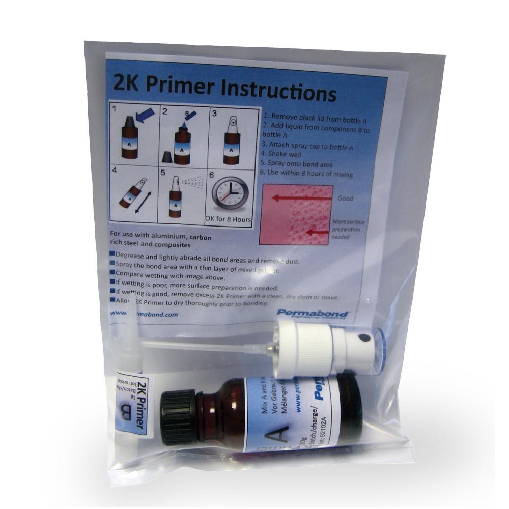 Permabond 2-K surface two-part primer - Aerospace/Nuclear approved - A 20g + B 1g #SP2KKIT