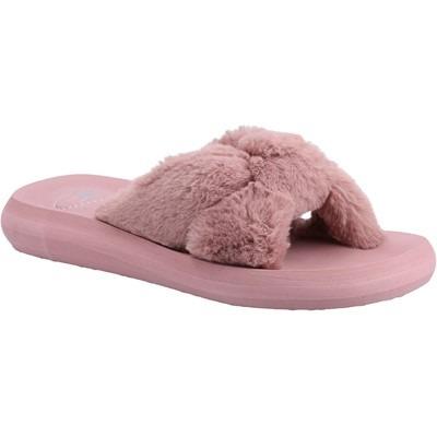 Rocket Dog Slade Winette pink faux-fur sandal slip-on slipper