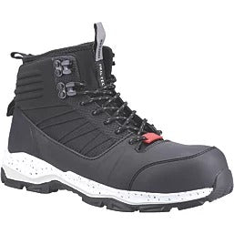 Hard Yakka Neo black recycled-upper composite toe/midsole side-zip safety work boot