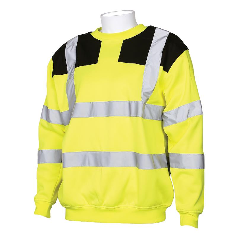 SCAFFSWEAT high-visibility yellow shoulder-protection scaffolder/hod-carrier sweatshirt