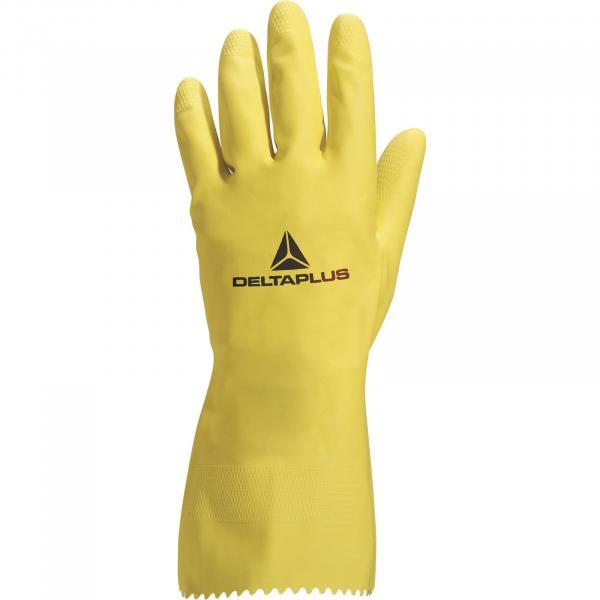 Delta Plus Picaflor yellow latex chemical cleaning gloves #VE240