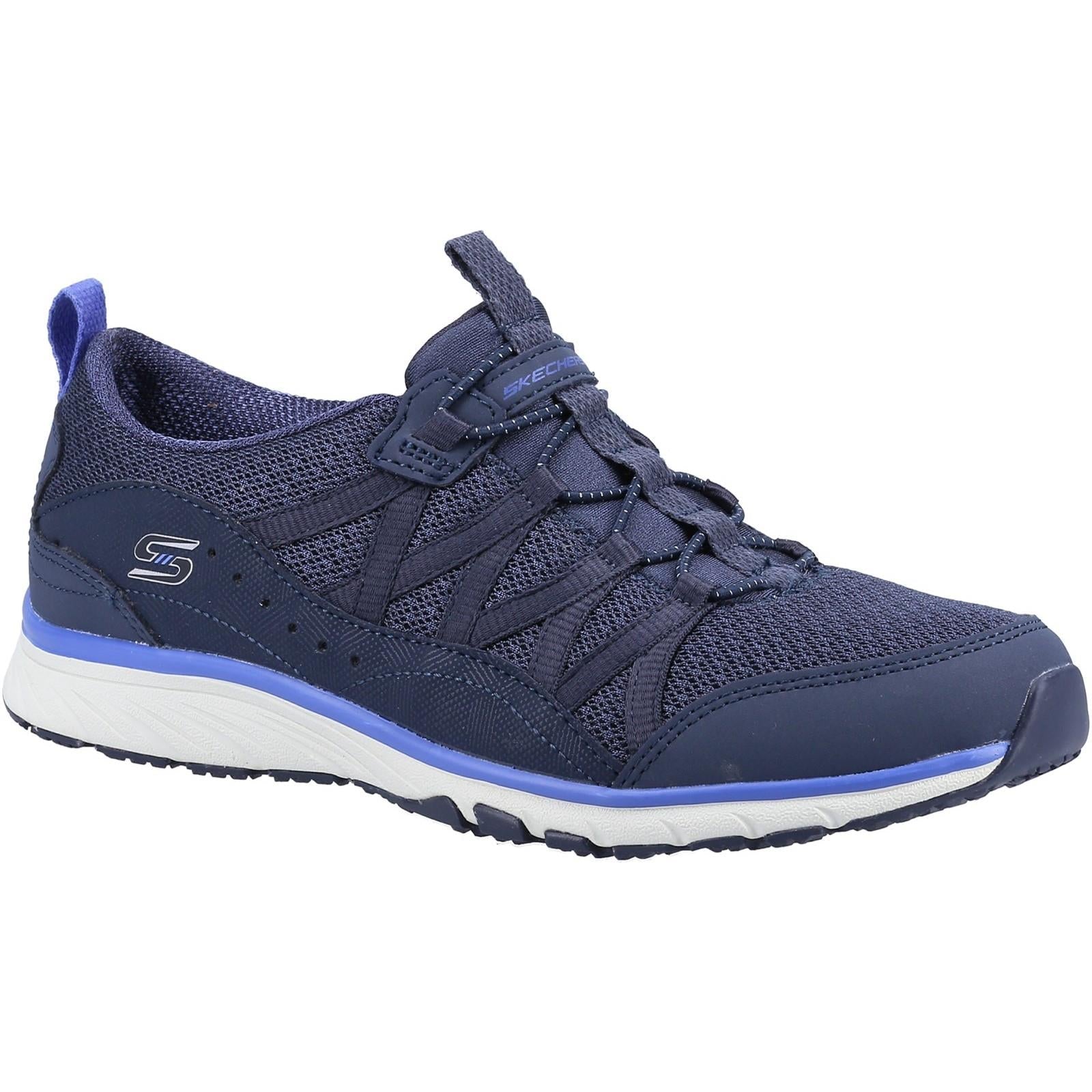 Skechers Gratis Sport Live Golden women's navy vegan memory-foam trainer #SK104281