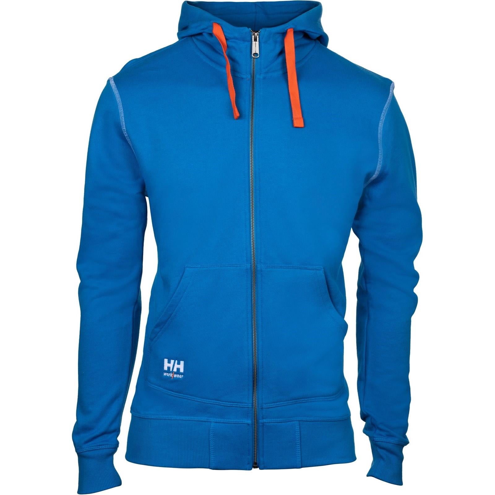 Helly Hansen Oxford racer blue cotton full-zip hoodie hooded sweatshirt