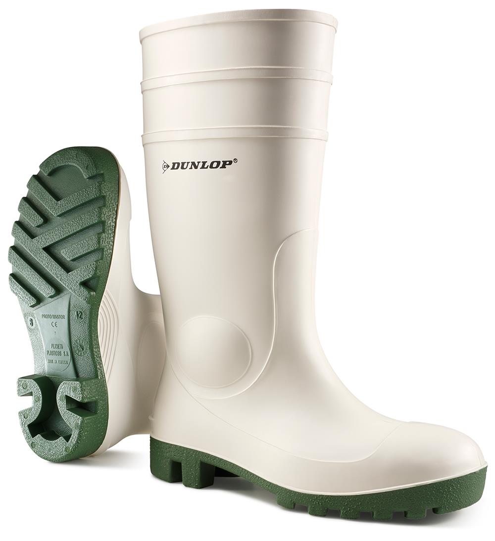Dunlop Protomastor white food-trade pvc/nitrile steel toe safety wellington boot #171BV