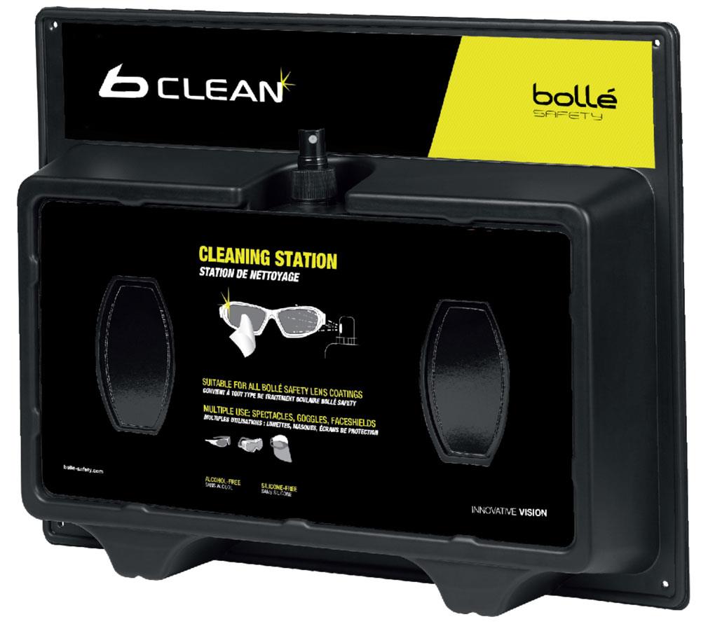 Bolle spectacle/goggle cleaning station unit - wall-mounted or free-standing #B600